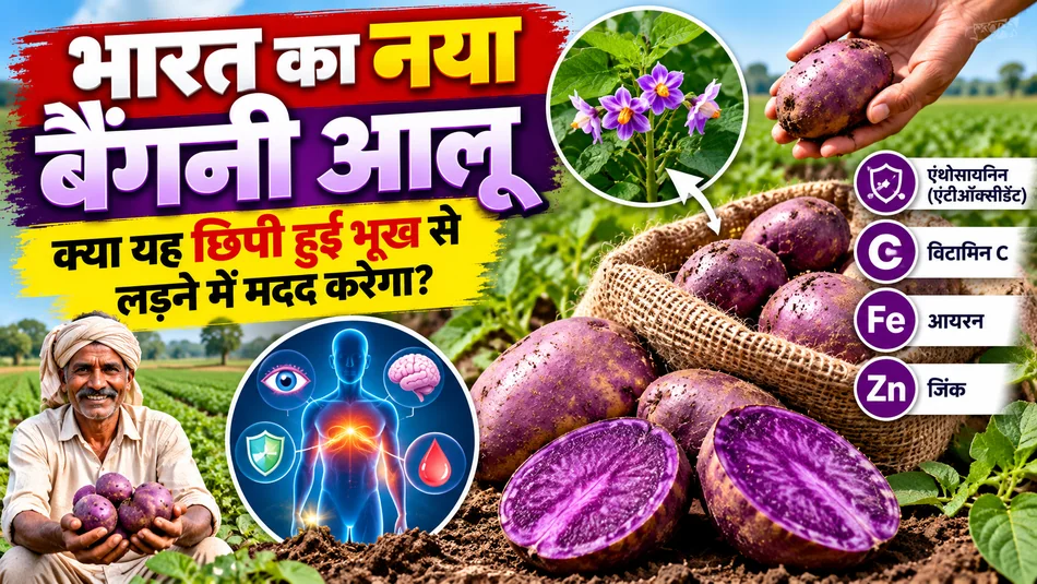 भारत का नया बैंगनी आलू: क्या ‘कुफरी जामुनिया’ छिपी हुई भूख से लड़ने में बनेगा मददगार?